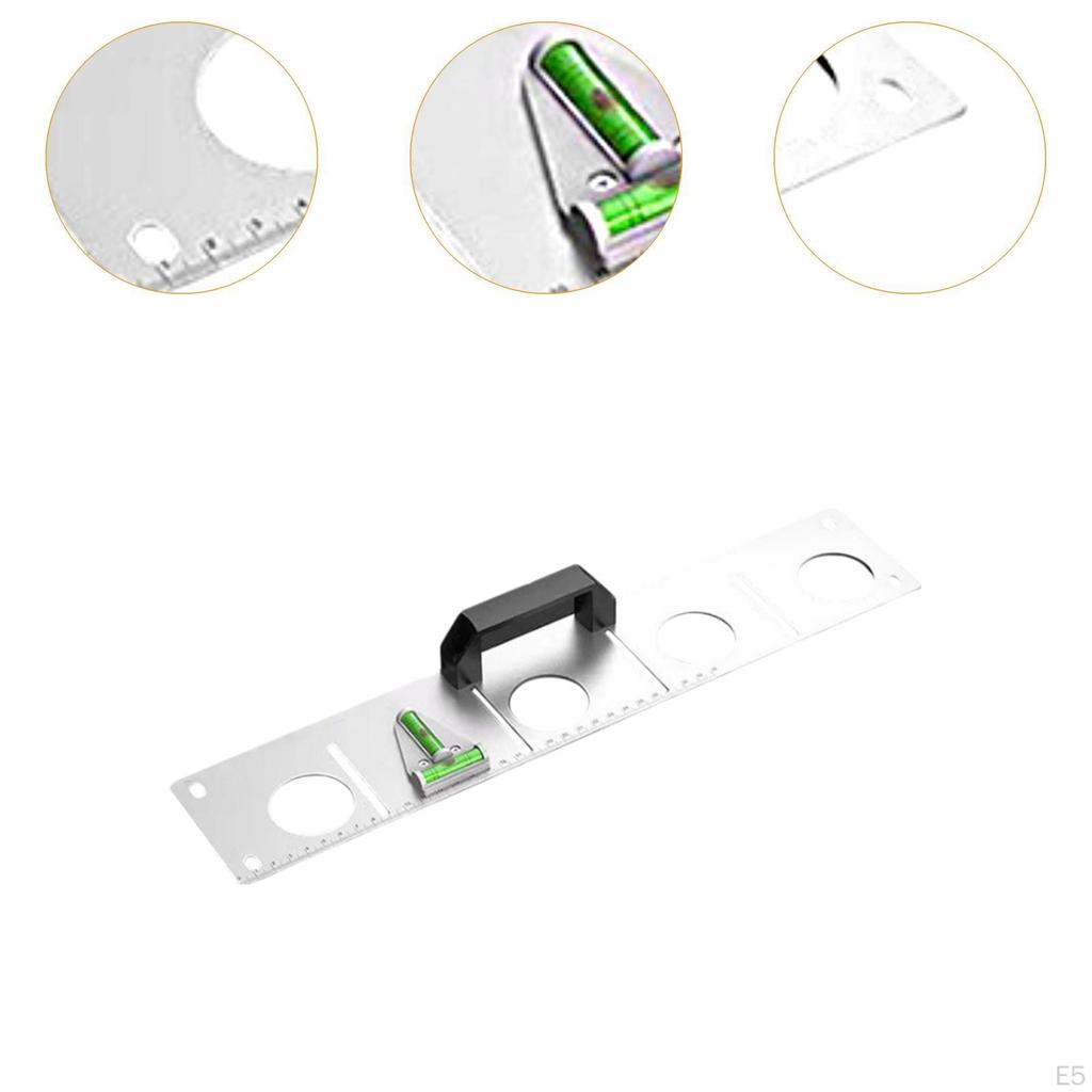 Measurement Tool Wall Box Template and Level Bathroom Shower Receptacles Measuring Ruler Electrical