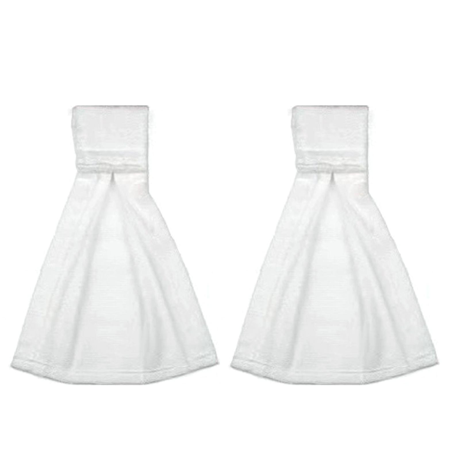 

2Pcs Sweat Towel Highly Absorbent Football Field Towel Cotton Hand Towels with Fastener for Football Golf Gym белый