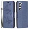 For Samsung Galaxy S25/S24 Phone Case Butterfly Imprinted PU Leather Wallet Cover