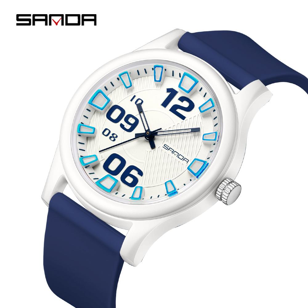 SANDA 3252 Adecuado para Deportes y Vida es un Regalo para Amigo Moda y Sencillo Estudiante Reloj de Cuarzo Estilo Popular Impermeable