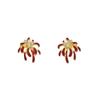 New Year'S Red Bright Fireworks Earrings Women'S Niche Light Luxury High-End Stud Earrings Exquisite Gentle And Sweet Earrings