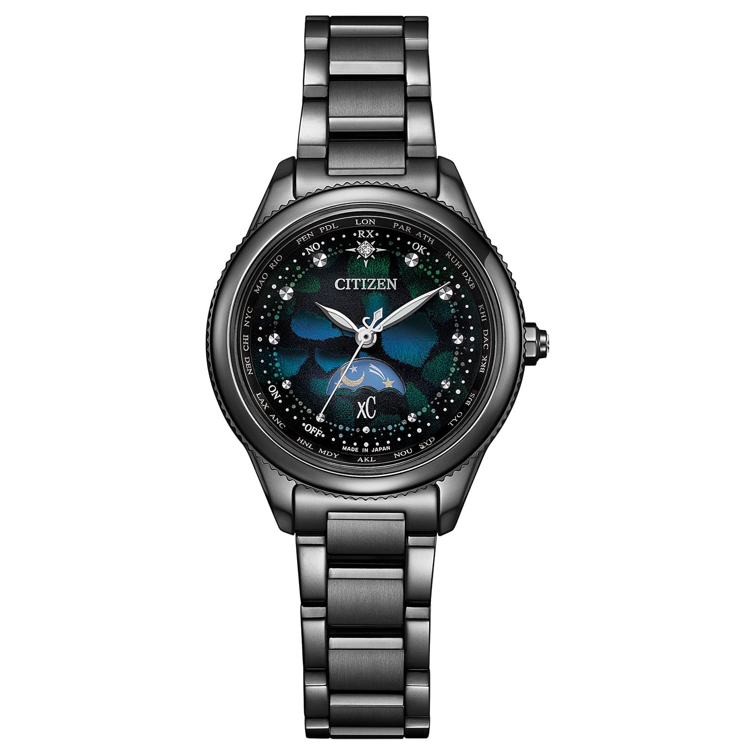 

Cross Sea Brand Watch 100th Anniversary Limited Model Eco Drive Радіогодинник водонепроникний чорний [Citizen] CITIZEN EE1008-56E Жіночі