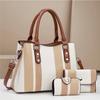 New Design Female Contrast Color Canvas Bag Style Women's Handbag Women's Atmosphere All-in-one Large Size Capacity Crossbody Bag