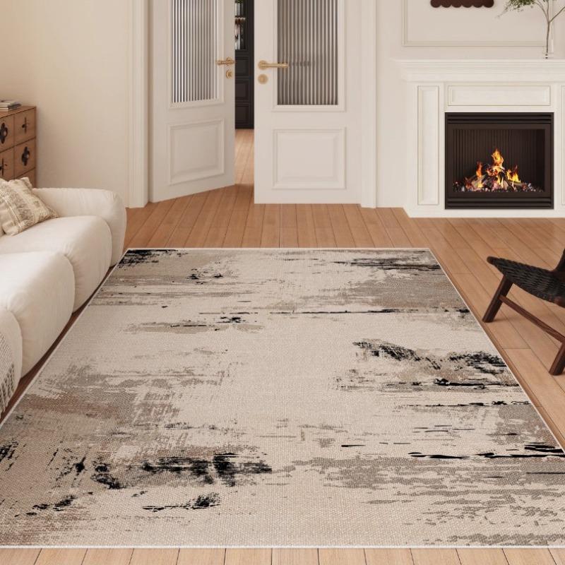 Nordic Style Living Room Carpet Light Luxury Ink Line Art Bedroom Rug Modern Simple Large Area Coffee Table Sofa Mat Alfombra
