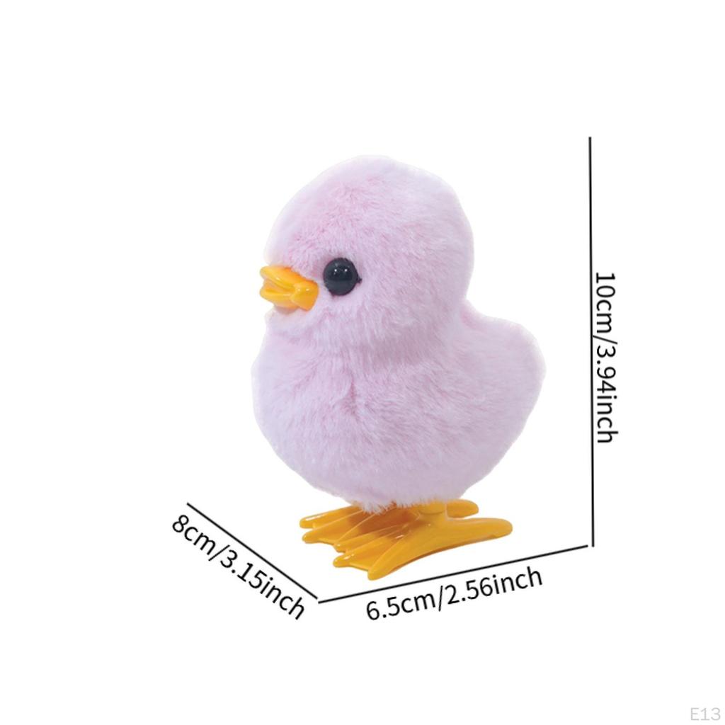 Chick Plush Wind Up Toy Realistic Novelty for Birthday Gifts Basket Stuffers Yellow 31g