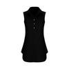 Sleeveless Shirt Dress for Women Button Front Casual Loose Fit Collared Summer Lightweight Tunic Dress
