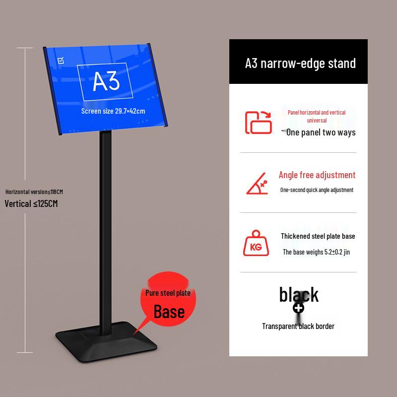 Directional Floor Standing Sign: Vertical Display & Advertising Panel