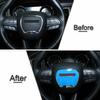 Car Steering Wheel Center Cover Trim For Dodge Charger & Challenger 2015+ Blue