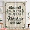 2 Stück 2D Flachdruck Szene Vorhang Mann Sollte Viel Mehr Zeit Mit Glücklichsein Vertrödeln. Stoff ohne Strom Saisonal