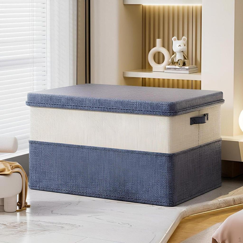 Linen Storage Box, Foldable Organizer, Large Capacity, Dustproof, for Wardrobe & Home