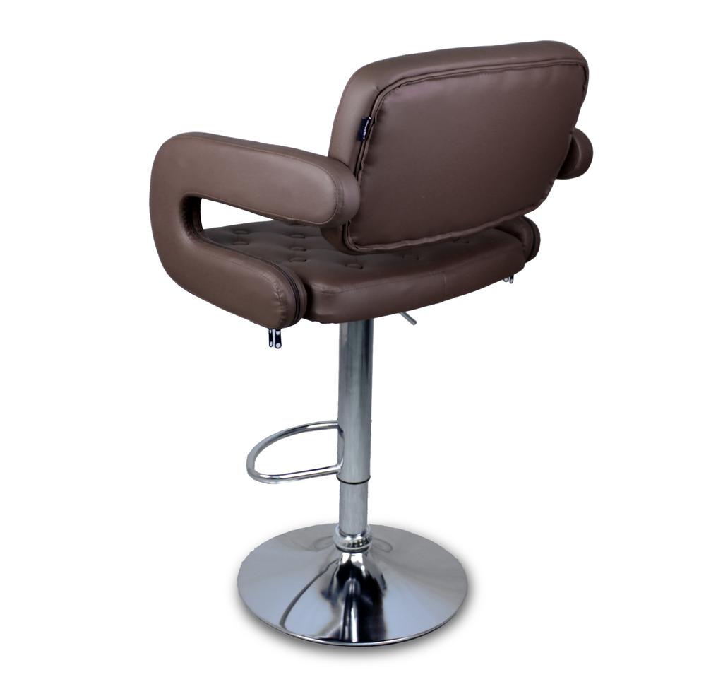 JUST SIT VINCI Brown - Bar stool with backrest and armrests