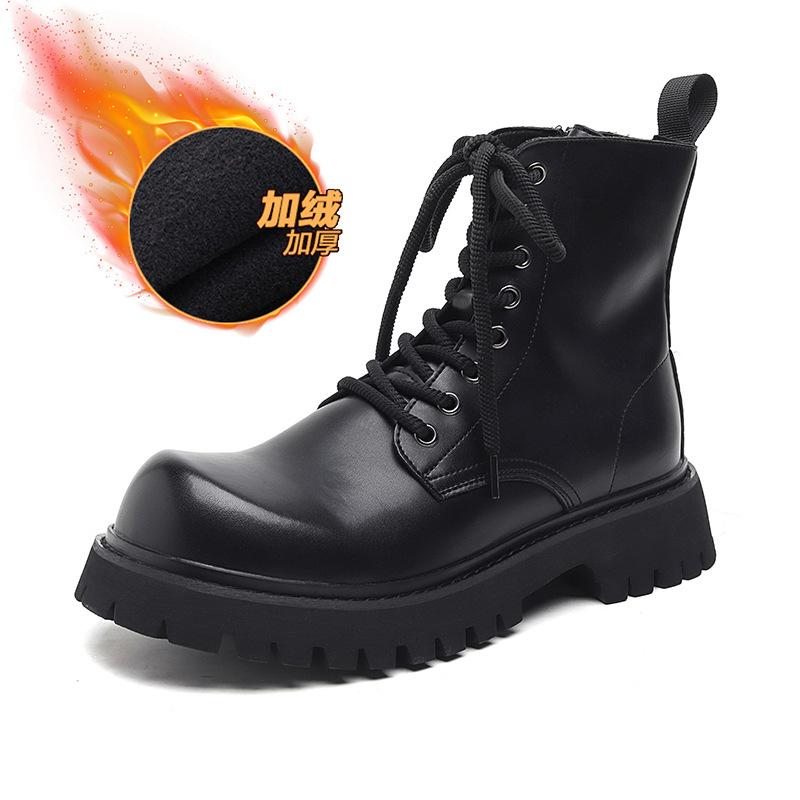 

Ботинки Martin мужские на толстой подошве, зимние, бархатные, короткие, с круглым носком, кожаные, 32055-R 44