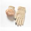Gloves Women's Winter Velvet Thickened Korean Version Cold-proof Cute Riding Touch Screen Warm Wool Knitted Gloves