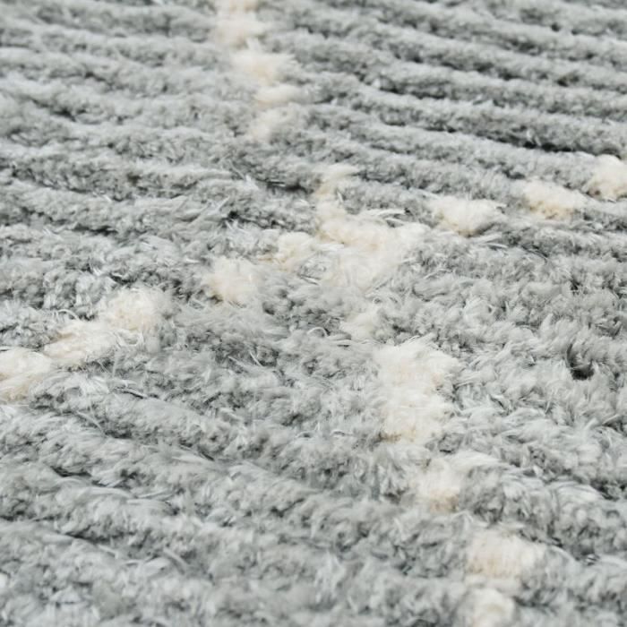 Tapis salon tout doux lignes beige gris clair 160x230
