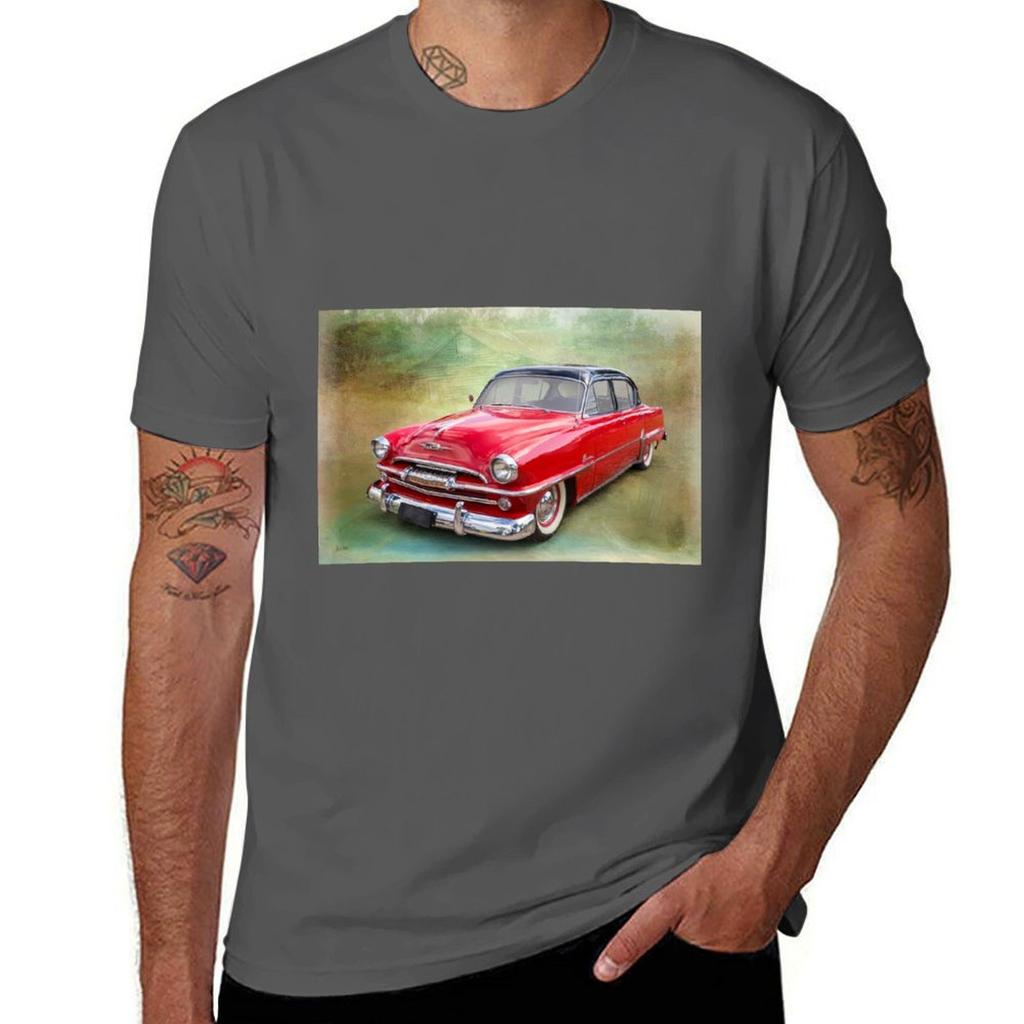 1954 Plymouth TShirt Casual Basic Street Style TShirt