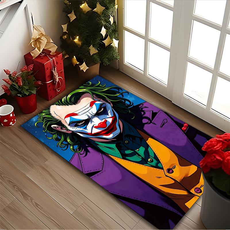 1pc Office Carpet, JOKER Chair Rug, Living Room Printed Area Rug, Home Chair Floor Mat
