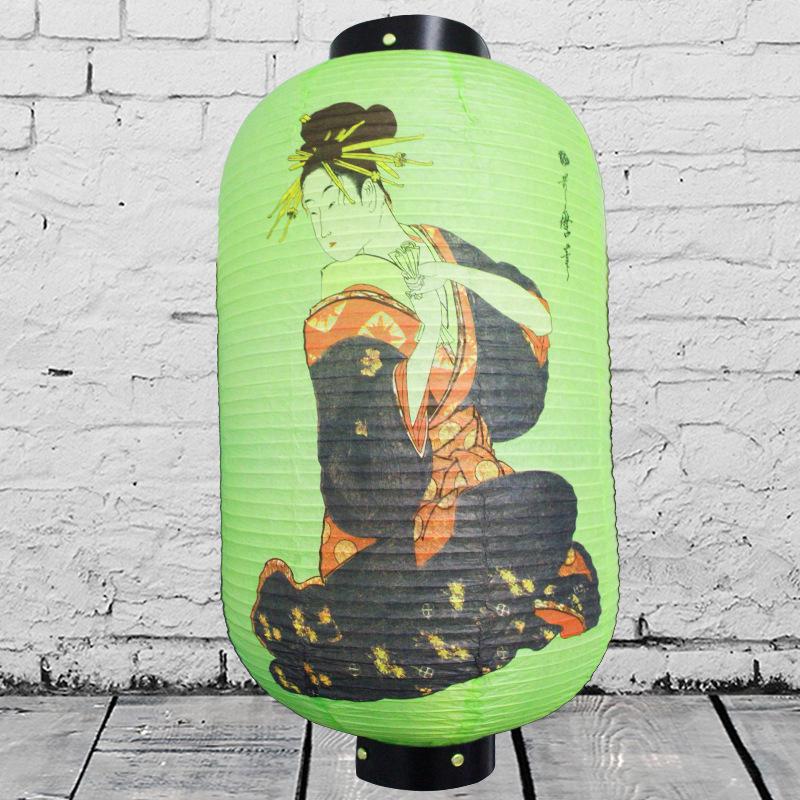 Japanese Plum Blossom Paper Lantern: Mid-Autumn Chochin Style Sushi Restaurant Decor