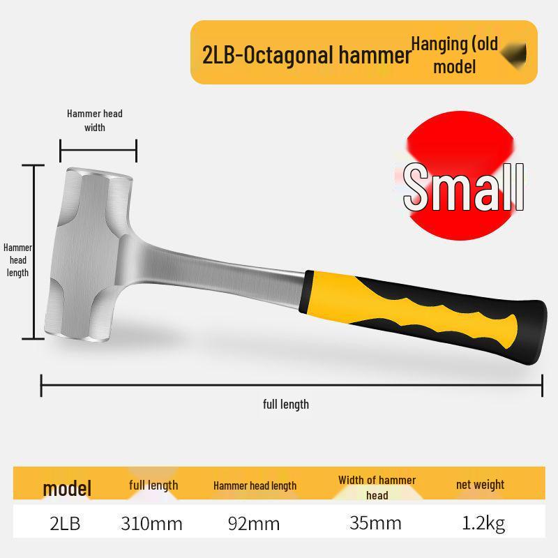 Meike Ciężki Wielofunkcyjny Ośmiokątny Solidny Żelazny Młotek Ręczny