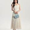 Langes, französisches Trägerkleid in Wildbeeren-Optik, frühlingshafter koreanischer Stil, tailliertes Design, figurschmeichelnd, elegant für Damen