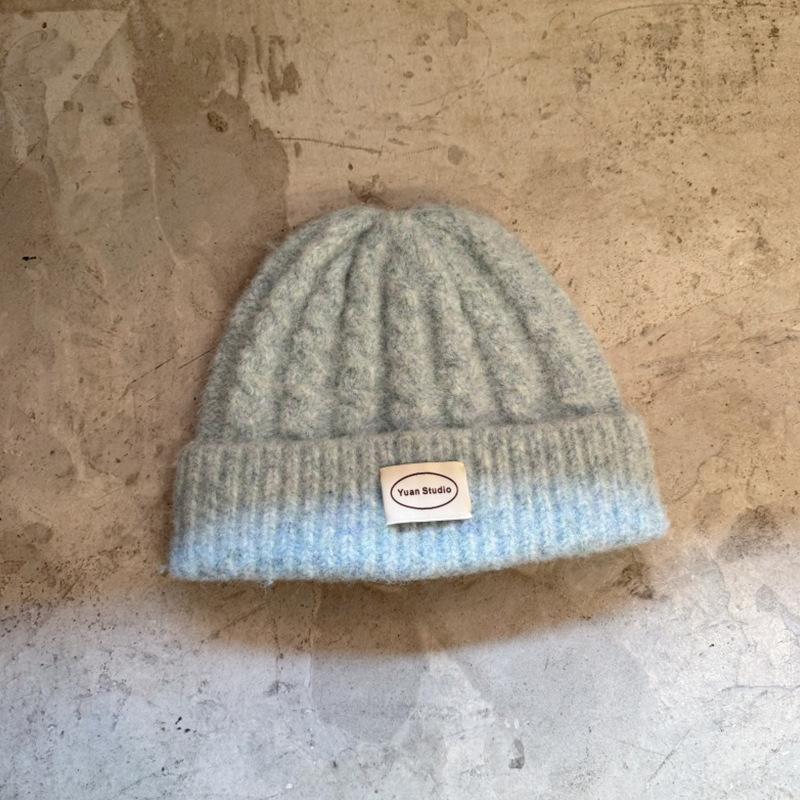 Letter Cloth Woolen Hat Twist Hat Autumn and Winter Warm and Cold Proof Ear Protection Hat Versatile Knitted Hat for Men and Women