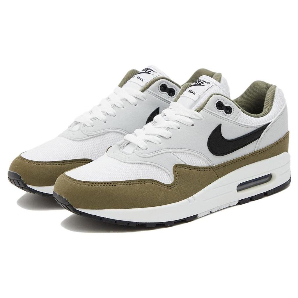 Nike Air Max 1 Medium Olive Scarpe da Ginnastica da Uomo Bianco Nero Platino Puro FD9082-102