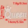 Non-woven Letter Patches Resin Rhinestone Accents Alphabet Appliques Pearl Embellished Adhesive Backing Tape Bag Decoration