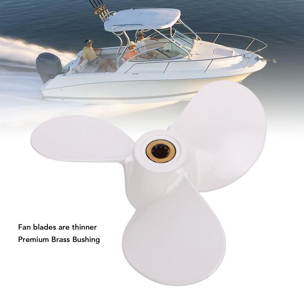 6F8 45942 01 Outboard Boat Propeller 3 Blades Metal 2 Stroke Propeller for Outboard Motors
