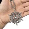 Men's Punk Hip-Hop Retro Large Snowflake Pendant Necklace