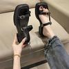 One-word Cool Slippers Women's Slippers 2025 Summer New Set of Toes Roman Muffin Platform Sandals
