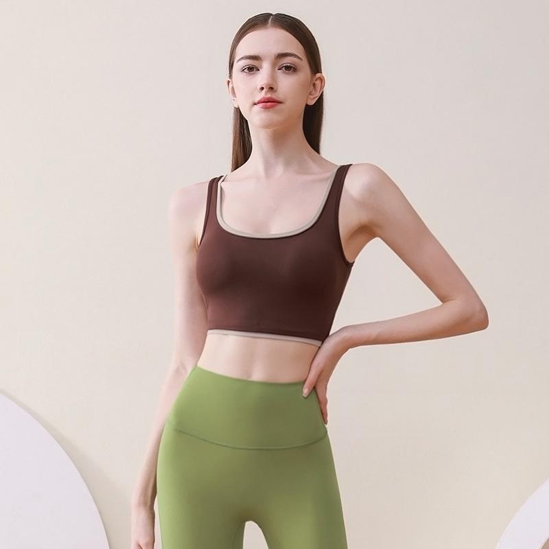 Women's High-Support Colorblock Yoga Tank Top & Shockproof Sports Bra Combo
