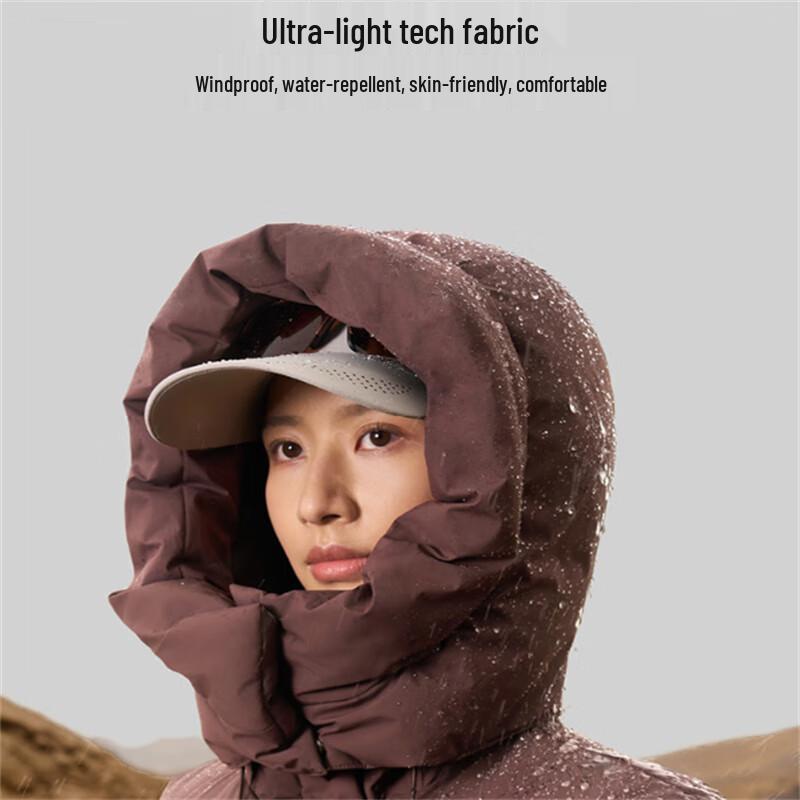 Pelliot Women's 800-Fill Goose Down Hooded Short Jacket