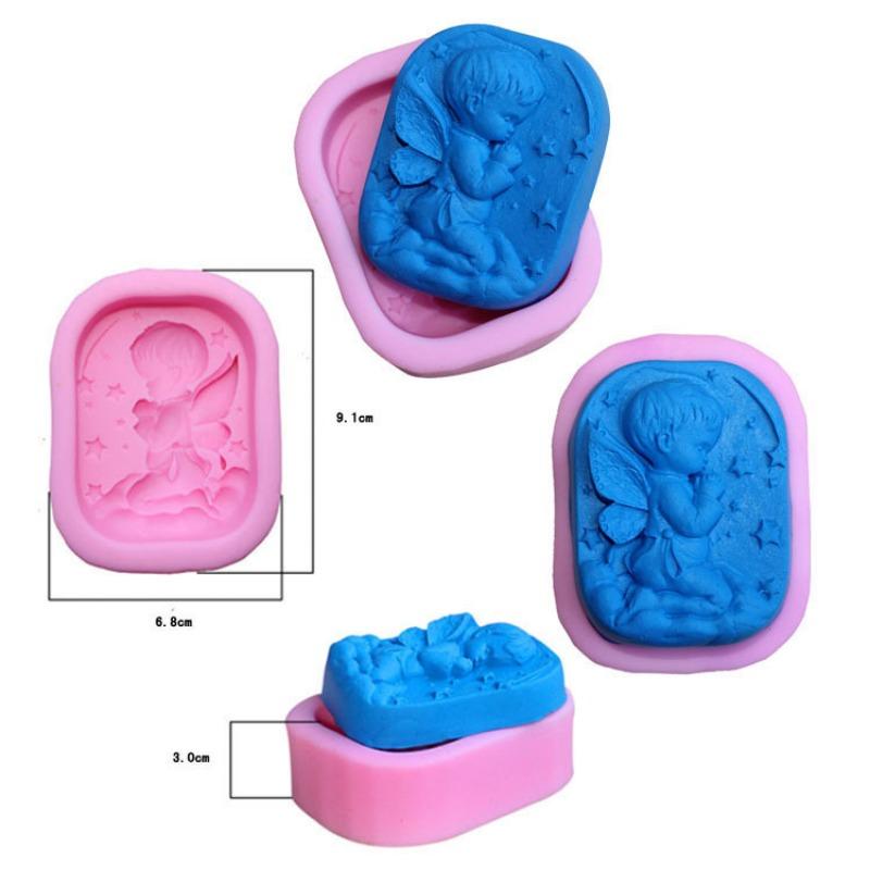 Angel Boy Soap Handmade Soap Mold Silicone Cake Ice Modeling Tool Pastry Arts Decorative Soap Molds for Soap Making