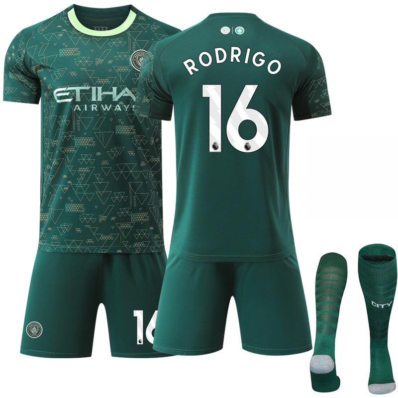2025-26 Grüner Anzug 47 Foden Doku Fußballtrikot Nr. 9 Haaland Manchester City Drei Auswärts Grasgrün Trikot