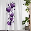 Open One Romantic Valentine'S Day Love Print Shower Curtain, Window Curtain With 12 Hooks Curtain For Windows