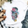 Women Lady Cartoon Cat Coffee Life Pet Cute Trend Fashion Print Tshirt Shirt Clothes Top Graphic Female T Tee Womens Tshirt