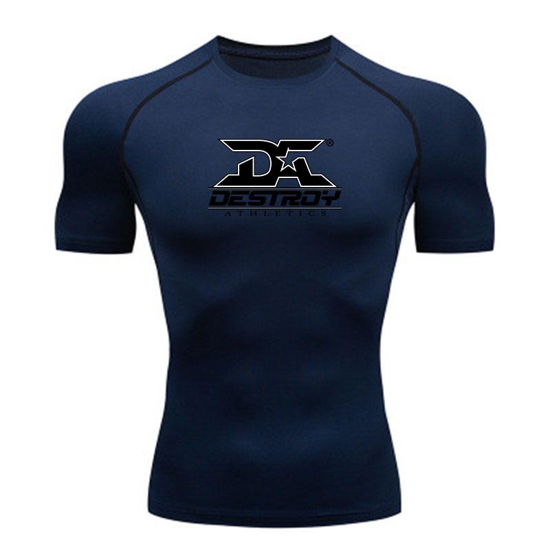 Men's Quick Dry Compression Workout T-Shirt, Breathable Elas