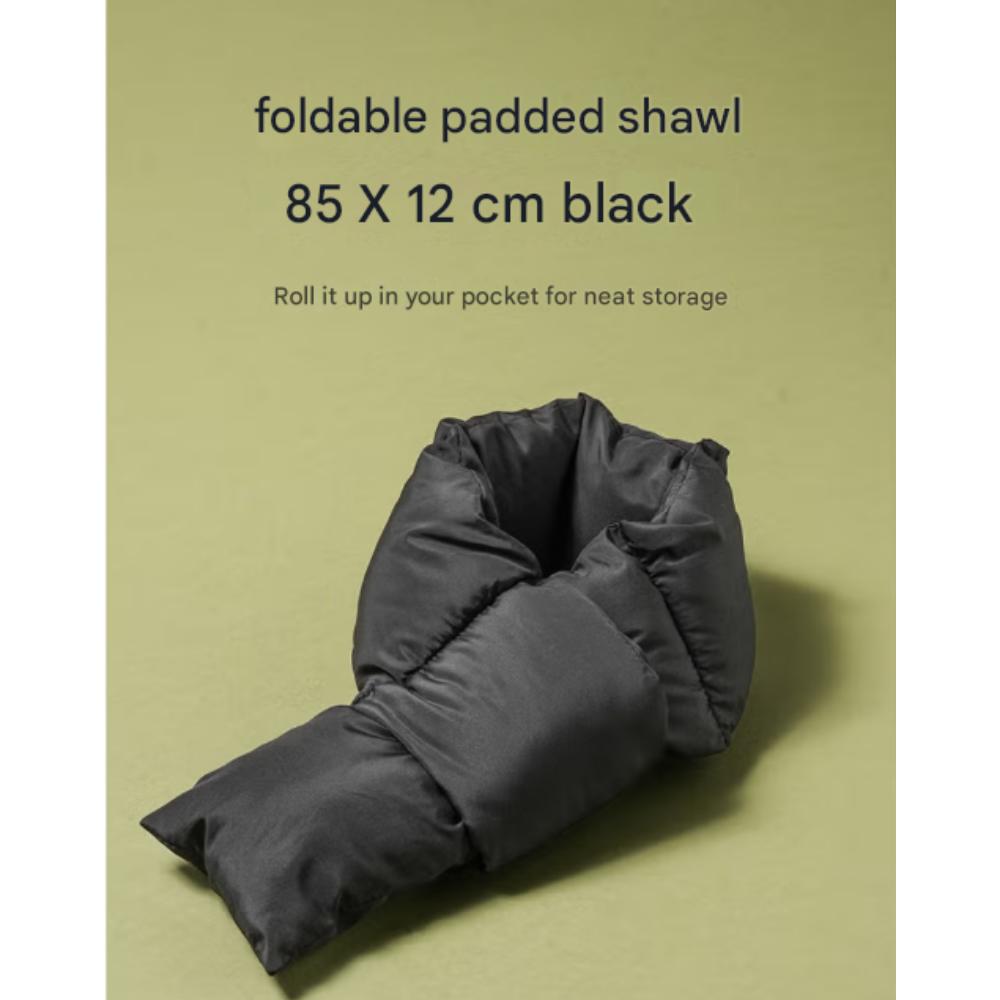 

Складаний м який шарф (85 x 12 см) - Чорний