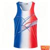 Marathon Sports Men Women's Vest Men's T-shirts Tank Tops Stripe Gradient Men's Running Vest Breathable Men's Sleeveless T-shirt