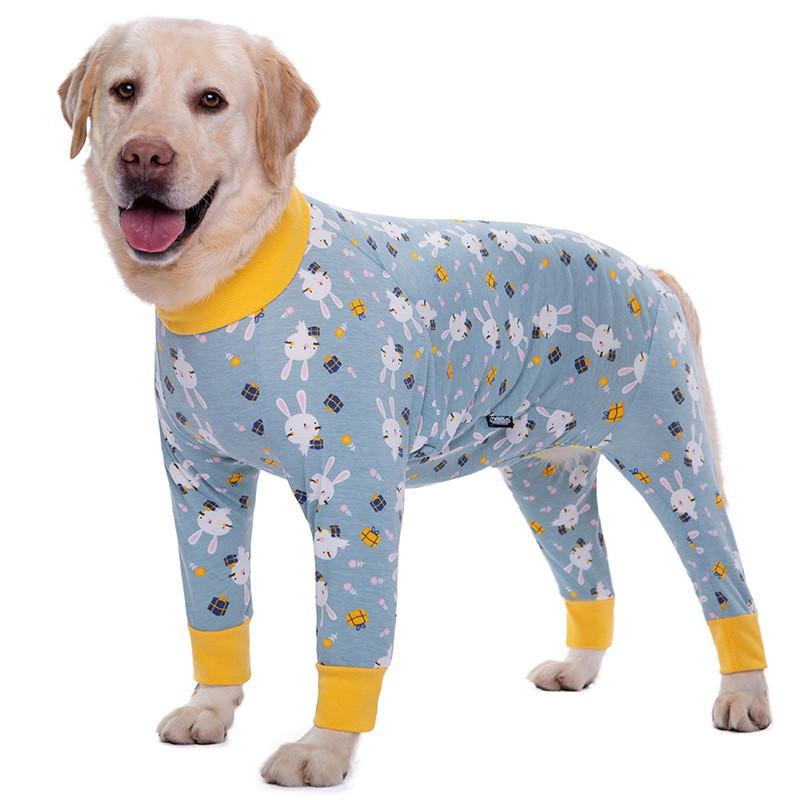 Large Dog Full-Body Jumpsuit Golden Retriever Labradoodle Samoyed Cotton Pet Apparel Lightweight Belly Protection