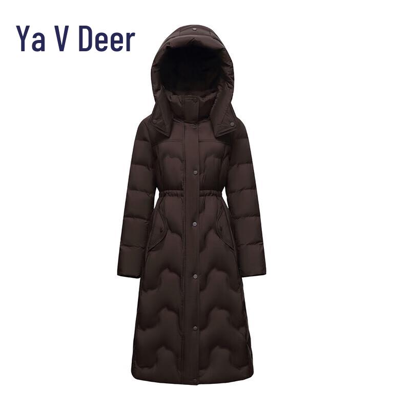 Yaloo Women's Long Hooded Down Jacket YYXFF5096