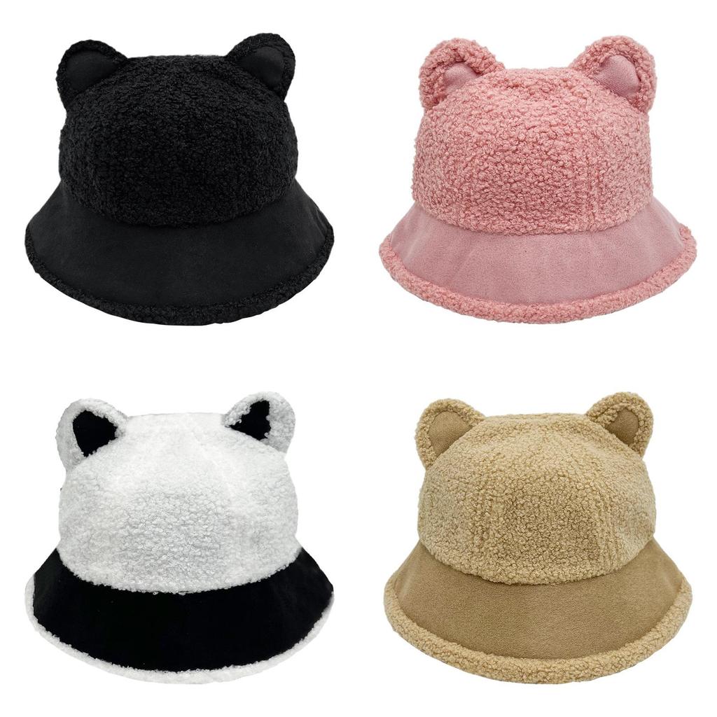 Panda Cartoon Winter Fisherman Hat With Thick Fleece For Cold Weather Activities