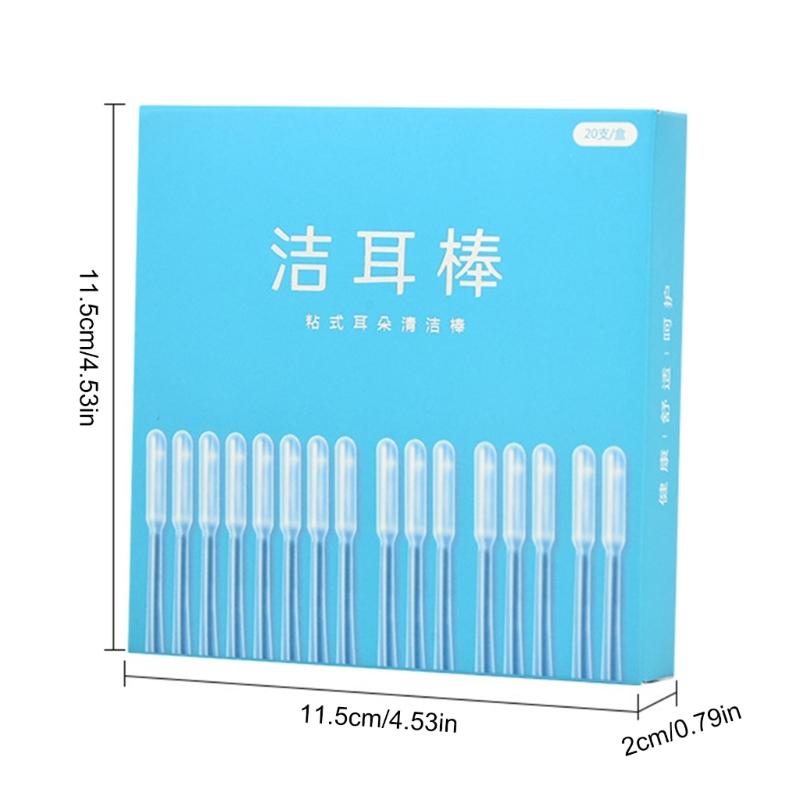 20Pcs Gentle Ear Care Kit Disposable Sticky Ear Cleaners for Family Ear Health Maintenance Travel Friendly Ear Care