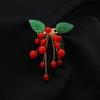 Natural Agate Grape Brooch Handmade Niche Design High-end Temperament Pin Elegant Dress Suit Accessories Women