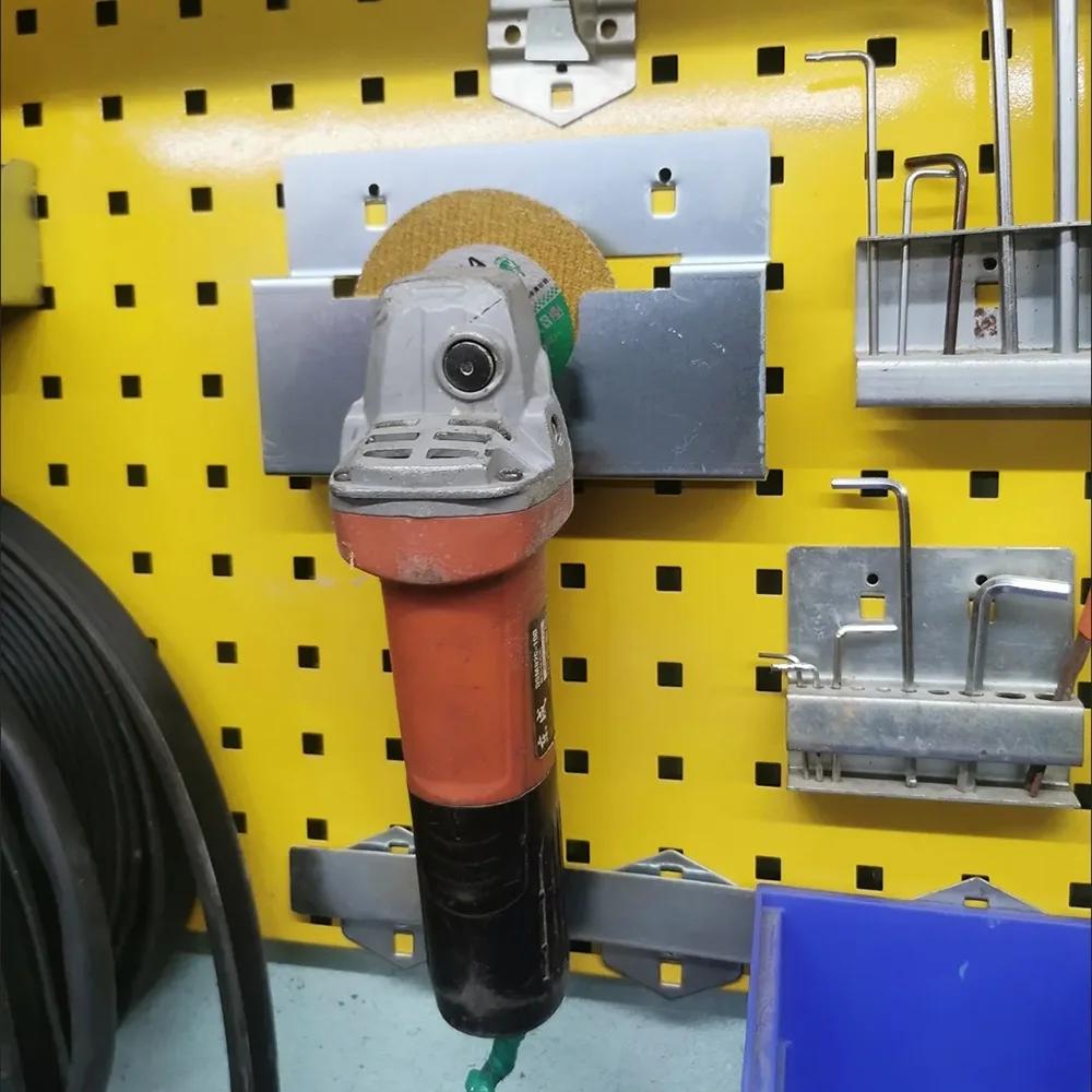 Angle Grinder Holder Wall Mount Bracket Angle Grinder Frame Plate Hook Storage Toolbox Storage Organizer Rack for Workshop