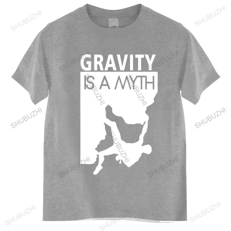 Cotton Tshirt Unisexs Summer Tops Gift Unisex Brand Tshirt Gravity Is A Myth Tshirt Rock Climbing Abseiling Mountaineering