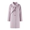 Qiusishui Ren Women's Asymmetric Scarf Collar Wool Blend Coat