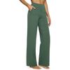 Pantaloni Casual a Vita Alta Gamba Dritta Tasche Ampie Pantaloni Yoga Donna Vestibilità Rilassata Pantaloni Sportivi