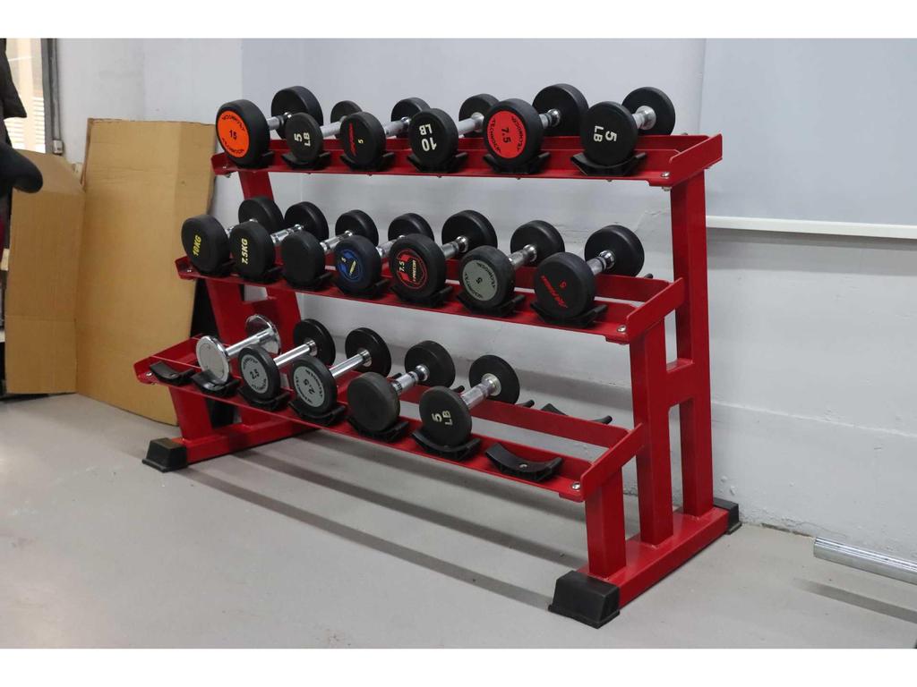 Commercial Grade A-Frame Dumbbell Rack: Thick Steel, Stable, Durable Multi-Layer Storage