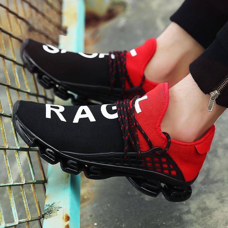 Fashion Oversize 2025 Summer Air Cushion Rubber Hard-wearing Men Sneakers Men's Running Shoes Sport Women Sports Shoes for Man Black