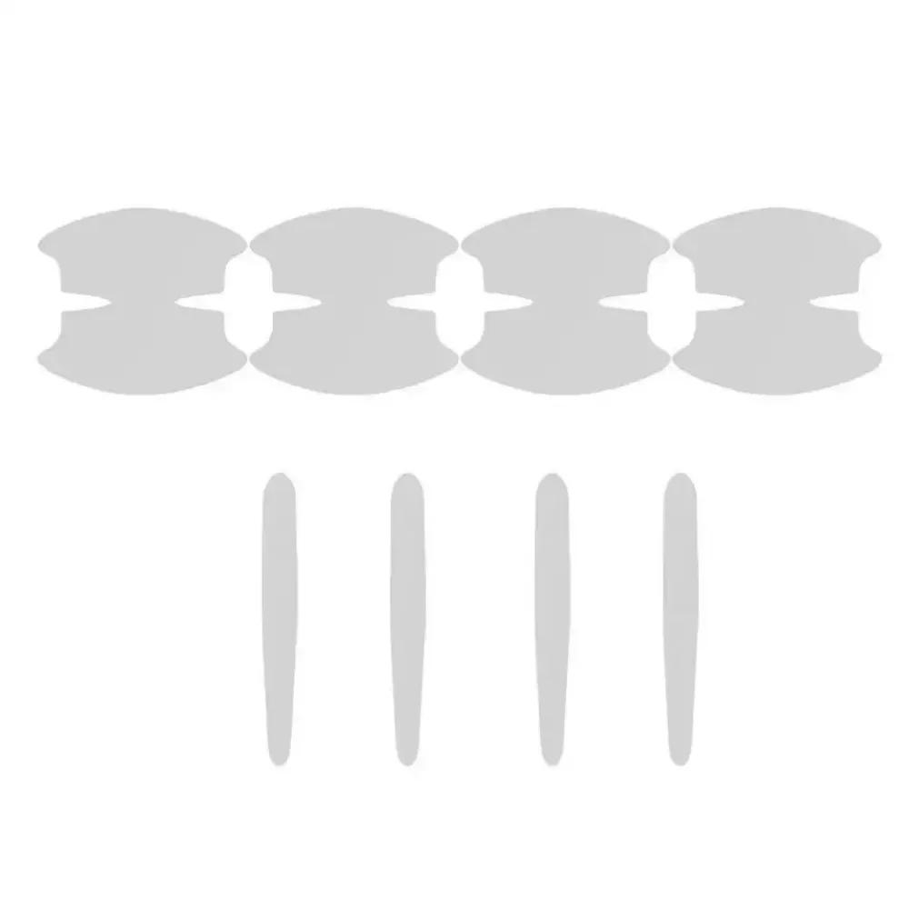 8 ks TPU samolepka na dveře auta, proti poškrábání, průhledná ochranná samolepka na kliku dveří, povrchová fólie, autodoplňky